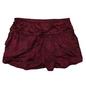 Athleta Purple Black Floral Swagger Skort Skirt Women's size Small‎